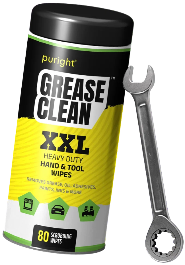 Pack of 80 Canister - Heavy Duty Grease Cleaning Wipes