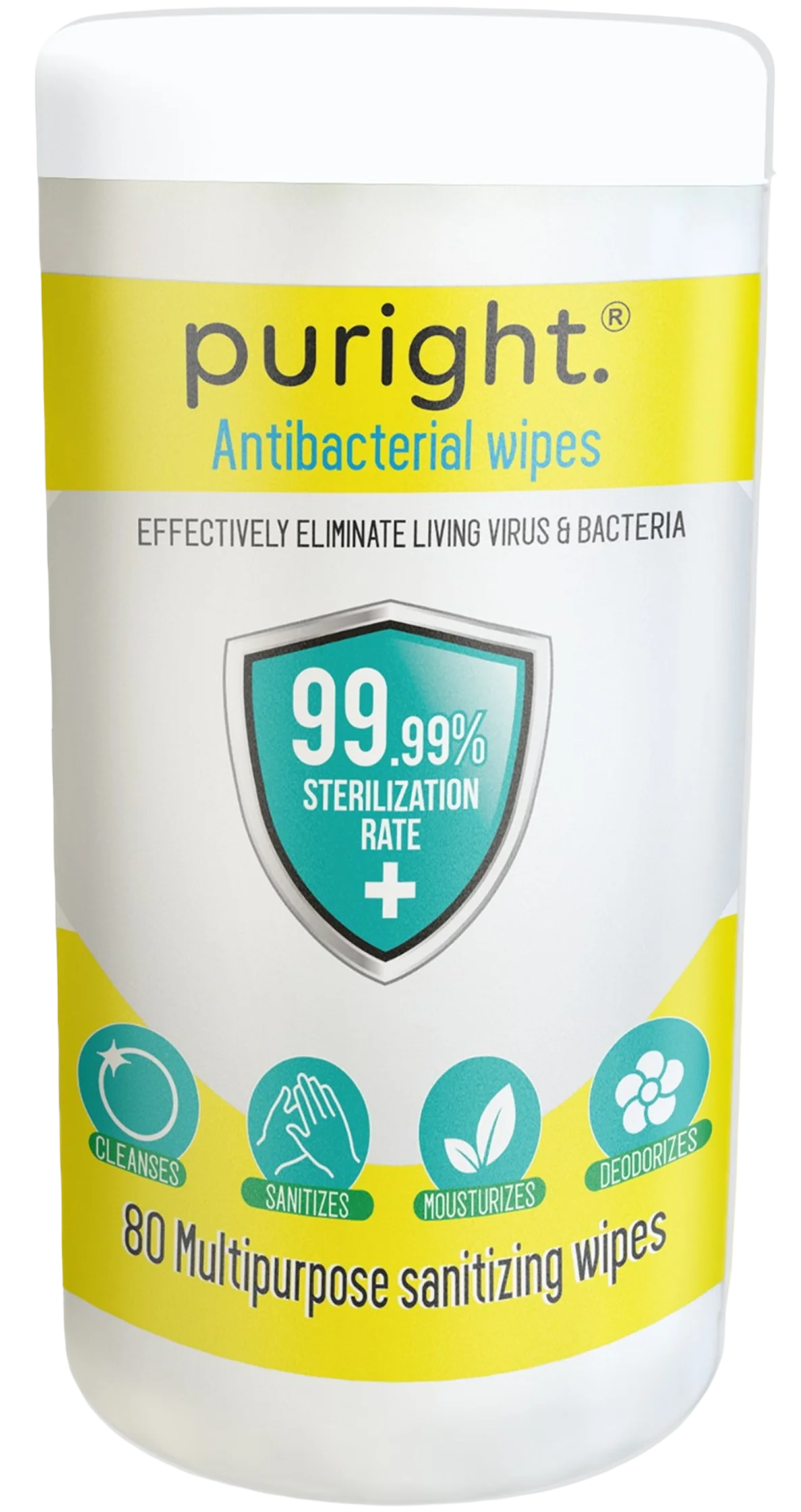 80 Pull Canister Antibacterial Wipes (IPA Based)