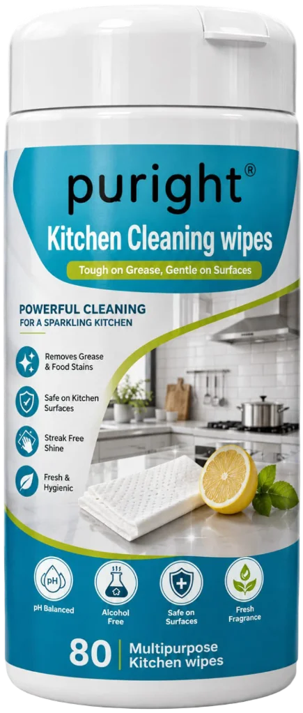 80 Pull Canister Kitchen Cleaning Wipes